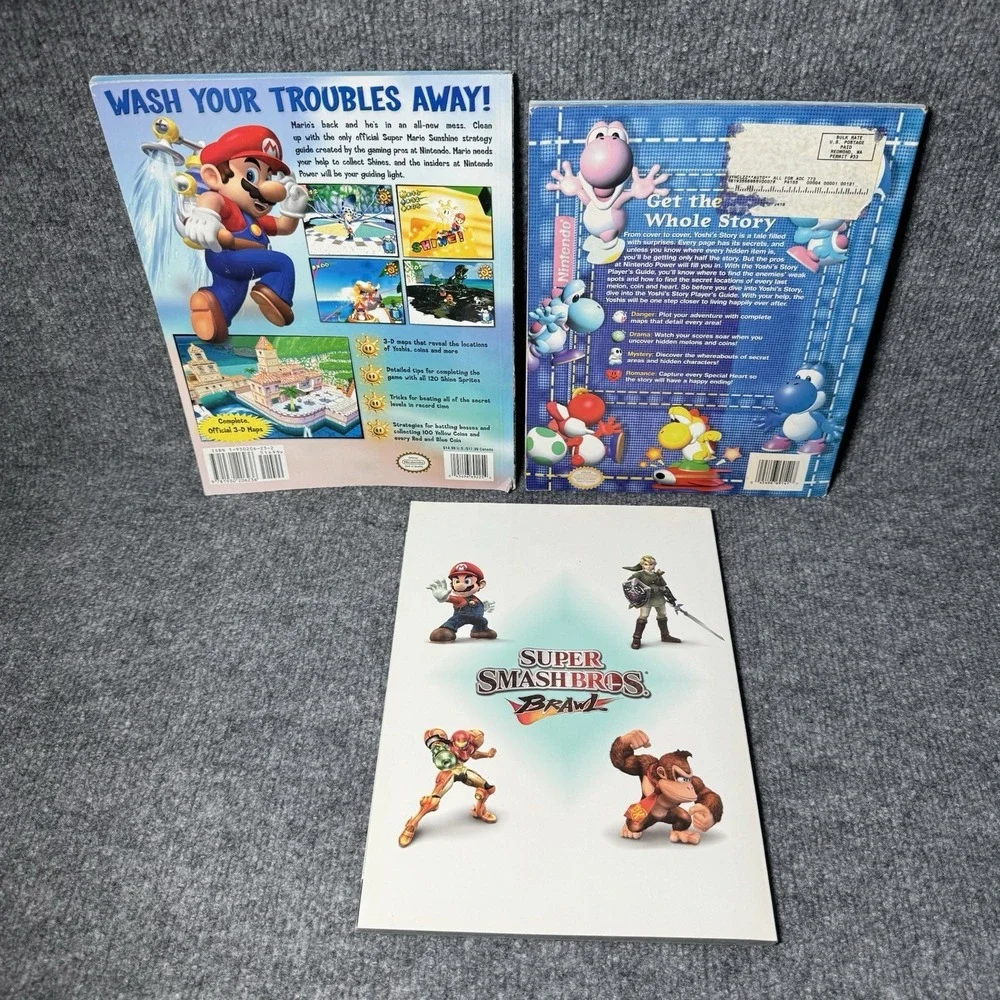 Super Smash Bros Brawl, Yoshi's Story, Super Mario Sunshine Game Guides Nintendo